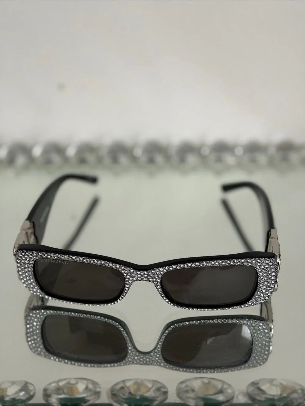 Balenciaga Rectangle Mirror B Acetate Sunglasses
